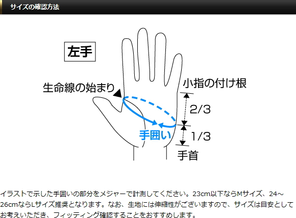 サイズの確認方法